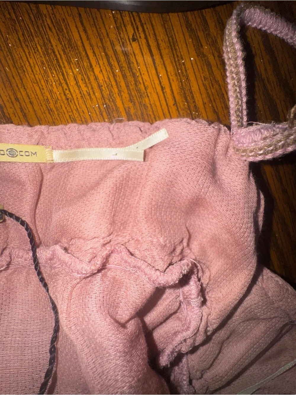 Max Studio Pink Ruffled Spaghetti Strap Tank Top - Picture 4 of 5